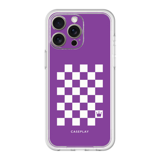 プレミアムパネル［ Racing checkered flag Purple - レーシングチェッカーフラッグ パープル ］
