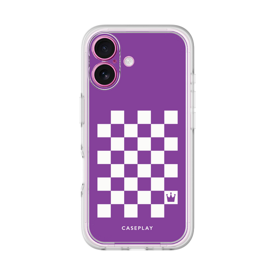 プレミアムパネル［ Racing checkered flag Purple - レーシングチェッカーフラッグ パープル ］