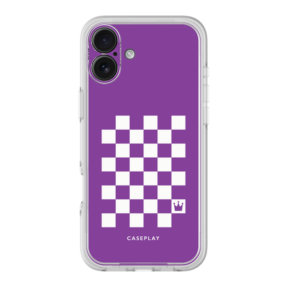 プレミアムパネル［ Racing checkered flag Purple - レーシングチェッカーフラッグ パープル ］