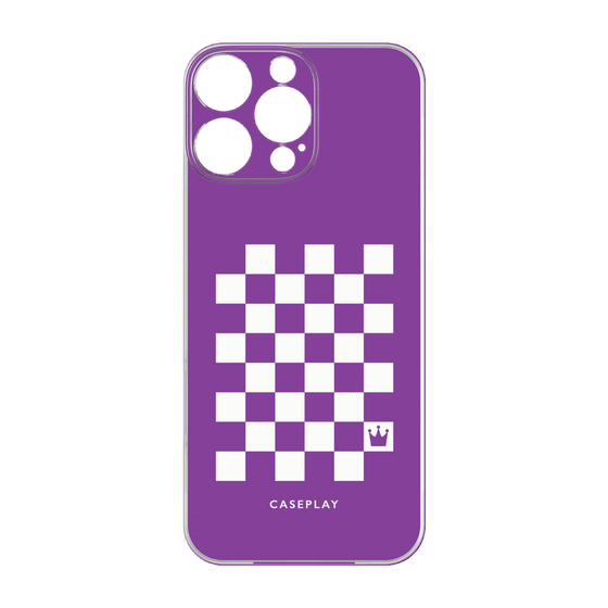 プレミアムパネル［ Racing checkered flag Purple - レーシングチェッカーフラッグ パープル ］
