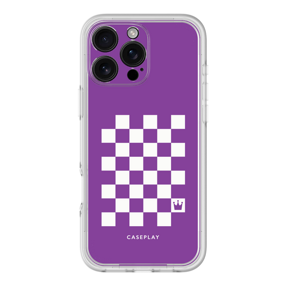 プレミアムパネル［ Racing checkered flag Purple - レーシングチェッカーフラッグ パープル ］