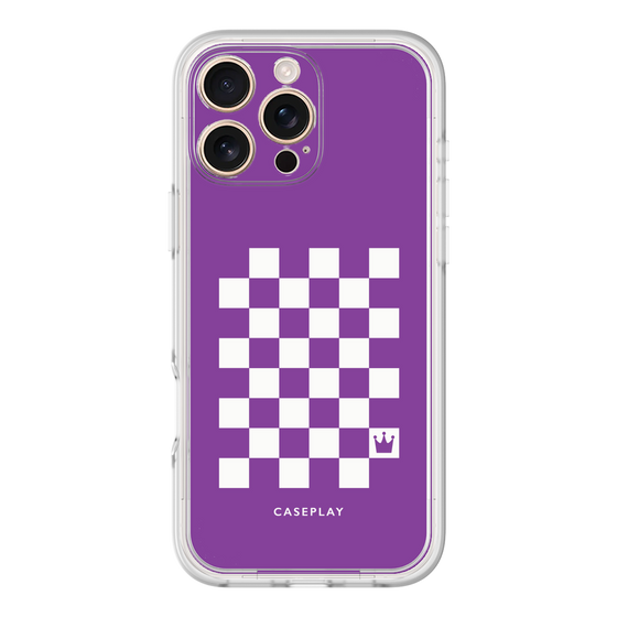 プレミアムパネル［ Racing checkered flag Purple - レーシングチェッカーフラッグ パープル ］