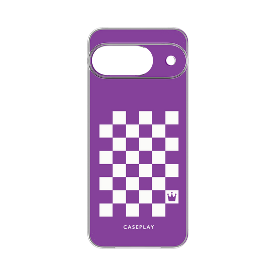 プレミアムパネル［ Racing checkered flag Purple - レーシングチェッカーフラッグ パープル ］