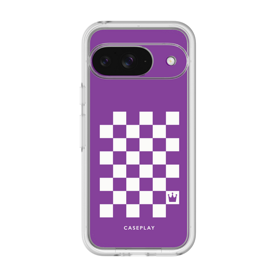 プレミアムパネル［ Racing checkered flag Purple - レーシングチェッカーフラッグ パープル ］