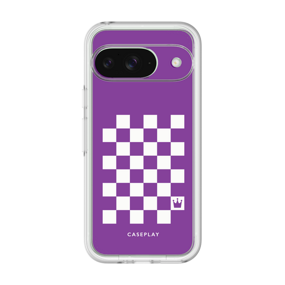 プレミアムパネル［ Racing checkered flag Purple - レーシングチェッカーフラッグ パープル ］