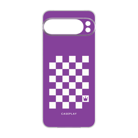 プレミアムパネル［ Racing checkered flag Purple - レーシングチェッカーフラッグ パープル ］