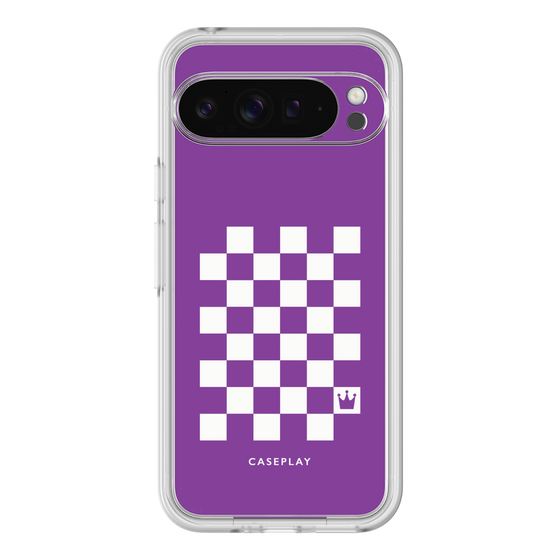 プレミアムパネル［ Racing checkered flag Purple - レーシングチェッカーフラッグ パープル ］
