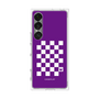 プレミアムパネル［ Racing checkered flag Purple - レーシングチェッカーフラッグ パープル ］