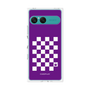 プレミアムパネル［ Racing checkered flag Purple - レーシングチェッカーフラッグ パープル ］