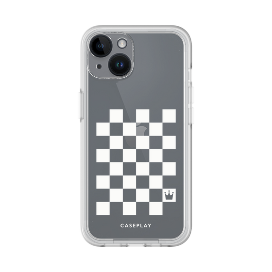 プレミアムパネル［ Racing checkered flag White - レーシングチェッカーフラッグ ホワイト ］