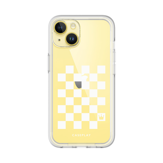 プレミアムパネル［ Racing checkered flag White - レーシングチェッカーフラッグ ホワイト ］