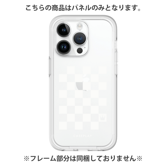 プレミアムパネル［ Racing checkered flag White - レーシングチェッカーフラッグ ホワイト ］