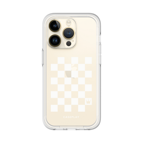 プレミアムパネル［ Racing checkered flag White - レーシングチェッカーフラッグ ホワイト ］