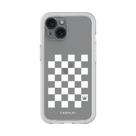 プレミアムパネル［ Racing checkered flag White - レーシングチェッカーフラッグ ホワイト ］