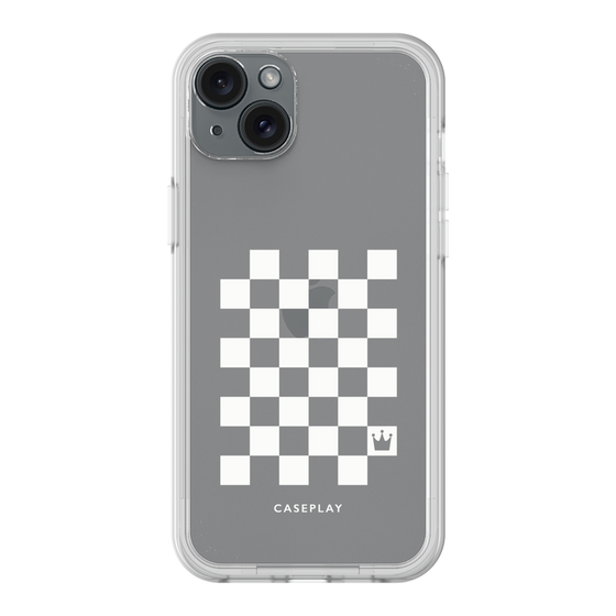 プレミアムパネル［ Racing checkered flag White - レーシングチェッカーフラッグ ホワイト ］