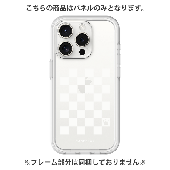プレミアムパネル［ Racing checkered flag White - レーシングチェッカーフラッグ ホワイト ］