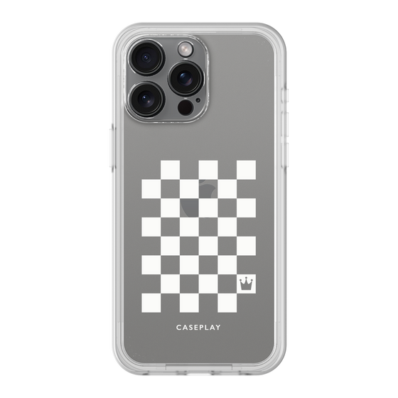 プレミアムパネル［ Racing checkered flag White - レーシングチェッカーフラッグ ホワイト ］