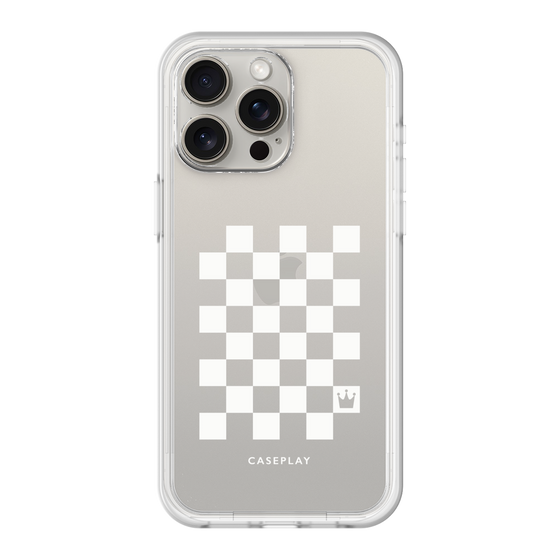 プレミアムパネル［ Racing checkered flag White - レーシングチェッカーフラッグ ホワイト ］