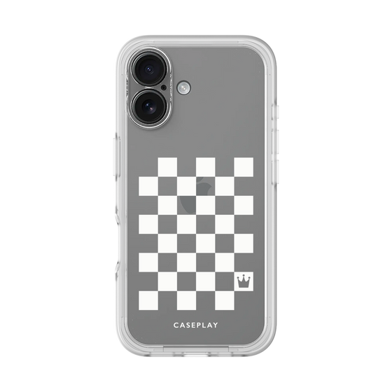 プレミアムパネル［ Racing checkered flag White - レーシングチェッカーフラッグ ホワイト ］