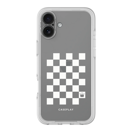 プレミアムパネル［ Racing checkered flag White - レーシングチェッカーフラッグ ホワイト ］