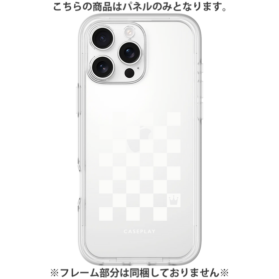 プレミアムパネル［ Racing checkered flag White - レーシングチェッカーフラッグ ホワイト ］