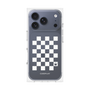 プレミアムパネル［ Racing checkered flag White - レーシングチェッカーフラッグ ホワイト ］