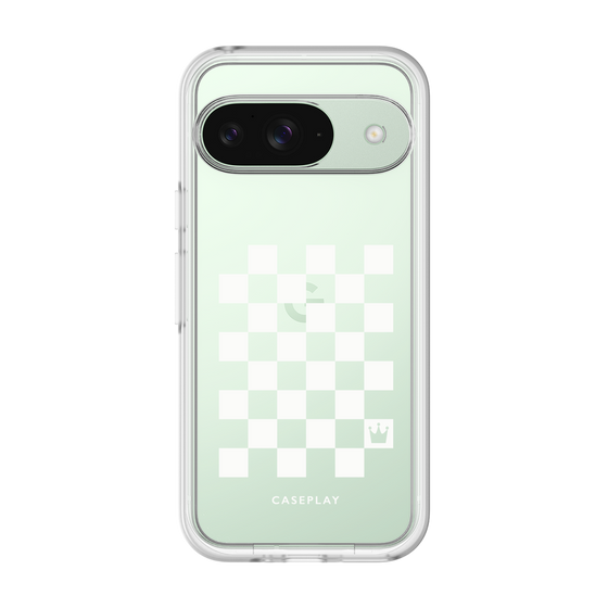 プレミアムパネル［ Racing checkered flag White - レーシングチェッカーフラッグ ホワイト ］