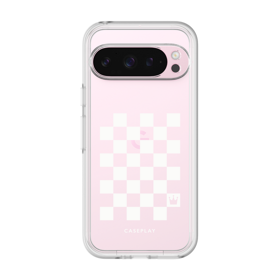 プレミアムパネル［ Racing checkered flag White - レーシングチェッカーフラッグ ホワイト ］