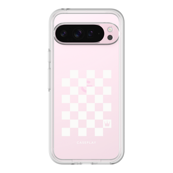 プレミアムパネル［ Racing checkered flag White - レーシングチェッカーフラッグ ホワイト ］