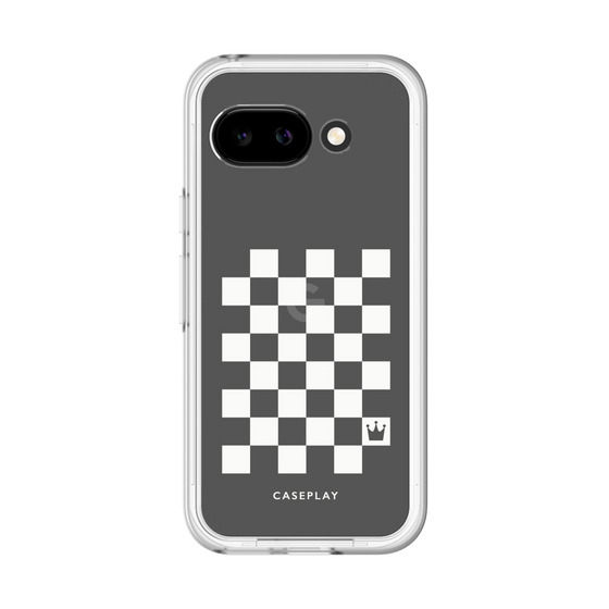 プレミアムパネル［ Racing checkered flag White - レーシングチェッカーフラッグ ホワイト ］