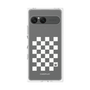 プレミアムパネル［ Racing checkered flag White - レーシングチェッカーフラッグ ホワイト ］