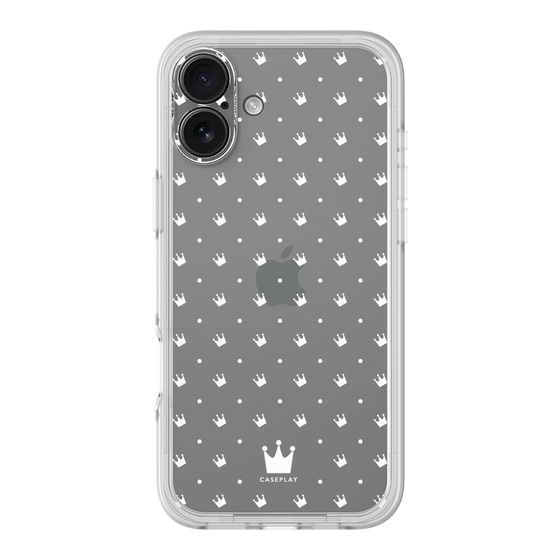 プレミアムパネル［ CASEPLAY Crown dots White - ケースプレイ・クラウン・ドッツ ホワイト ］