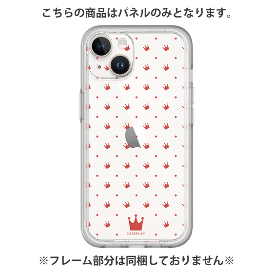 プレミアムパネル［ CASEPLAY Crown dots Red - ケースプレイ・クラウン・ドッツ レッド ］