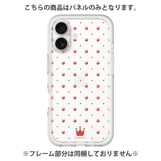 プレミアムパネル［ CASEPLAY Crown dots Red - ケースプレイ・クラウン・ドッツ レッド ］