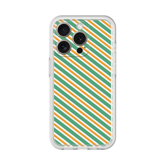 プレミアムパネル［ Small Stripe - Green × Orange ］