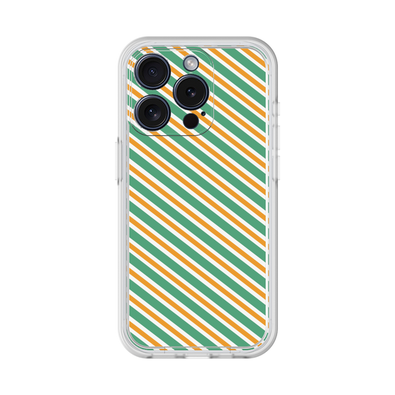 プレミアムパネル［ Small Stripe - Green × Orange ］
