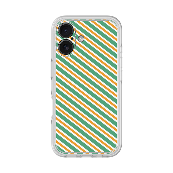 プレミアムパネル［ Small Stripe - Green × Orange ］