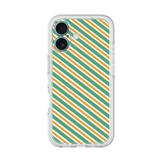 プレミアムパネル［ Small Stripe - Green × Orange ］