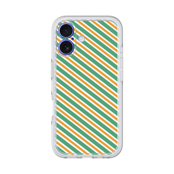 プレミアムパネル［ Small Stripe - Green × Orange ］
