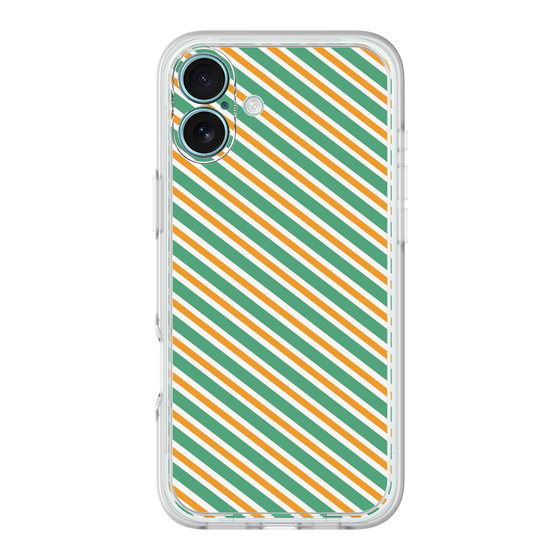 プレミアムパネル［ Small Stripe - Green × Orange ］