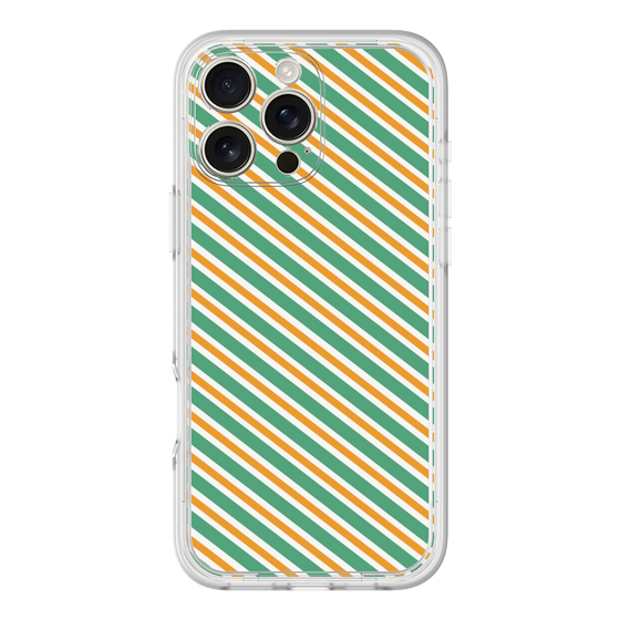 プレミアムパネル［ Small Stripe - Green × Orange ］