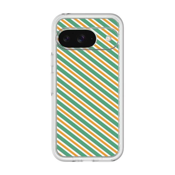 プレミアムパネル［ Small Stripe - Green × Orange ］