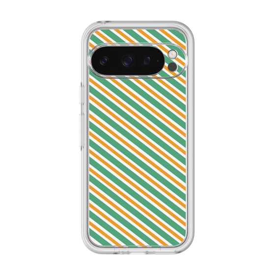 プレミアムパネル［ Small Stripe - Green × Orange ］