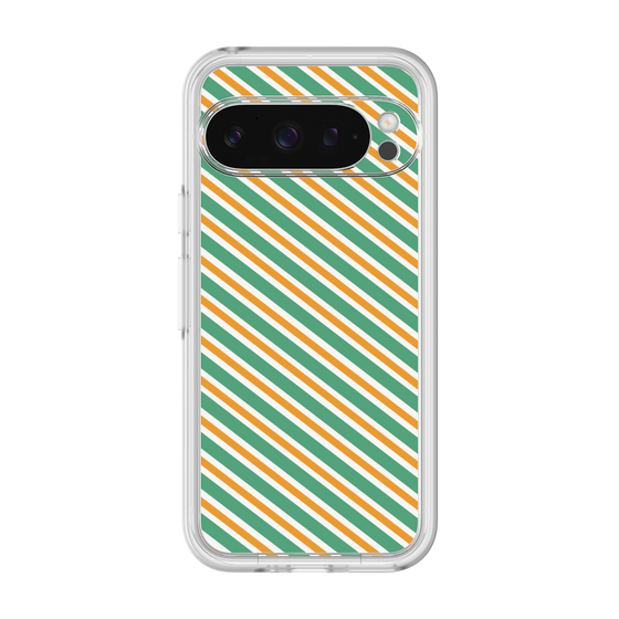 プレミアムパネル［ Small Stripe - Green × Orange ］