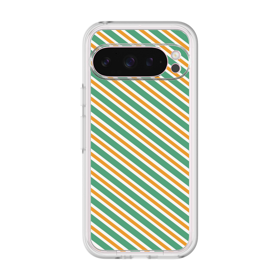 プレミアムパネル［ Small Stripe - Green × Orange ］