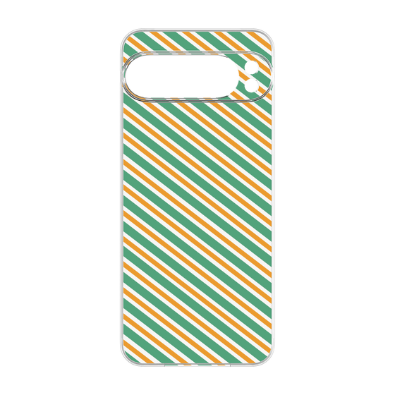 プレミアムパネル［ Small Stripe - Green × Orange ］