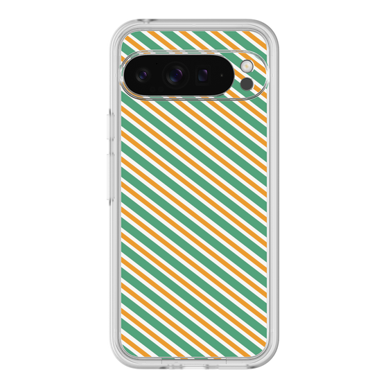 プレミアムパネル［ Small Stripe - Green × Orange ］