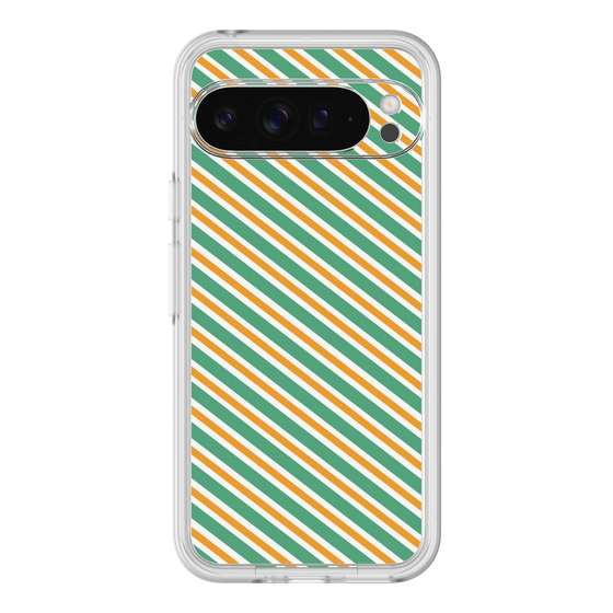 プレミアムパネル［ Small Stripe - Green × Orange ］