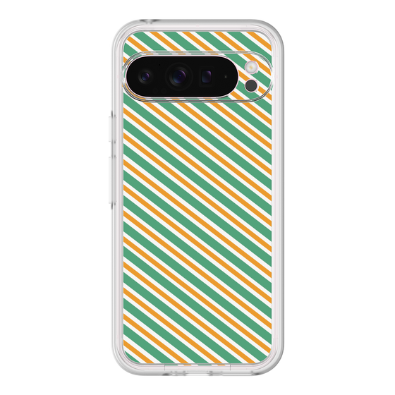 プレミアムパネル［ Small Stripe - Green × Orange ］