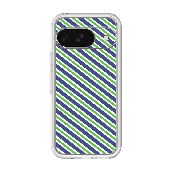 プレミアムパネル［ Small Stripe - Navy × Green ］